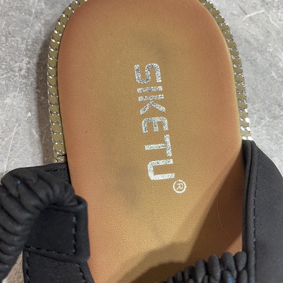 Siketu Floral Sandal R-700-3 Black Size 10.5m - Picture 7 of 9